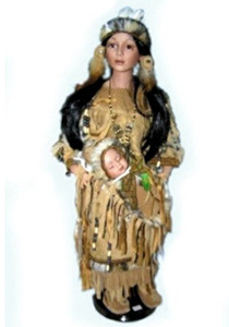 The Indian porcelain doll 55 cm
